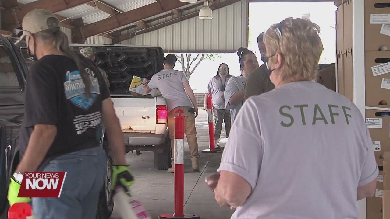 Nearly 500 families served at WOFB distribution in fairgrounds